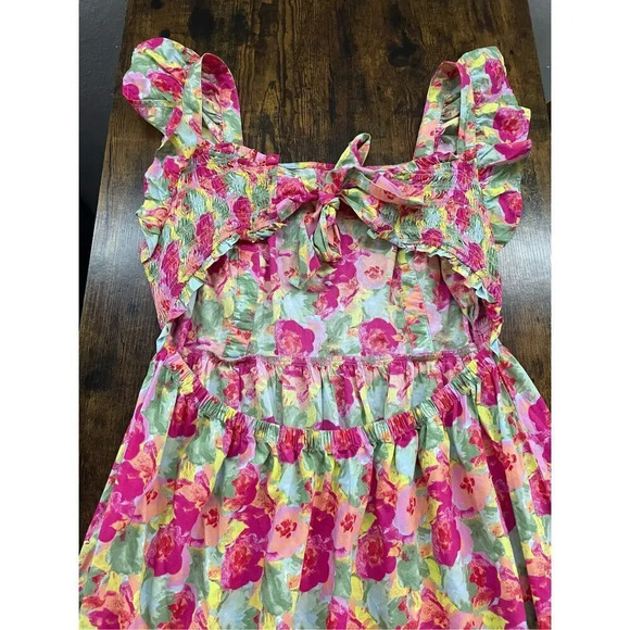Peyton & Parker Short Sleeve Ruffled Sleeve Floral Midi Dress Size XL - Picture 10 of 15
